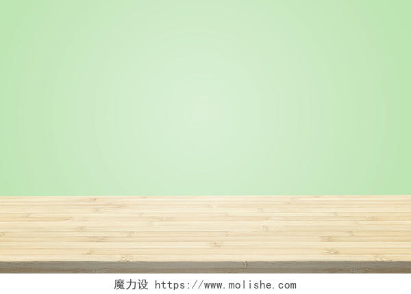 绿色简约原木纹理桌子背景